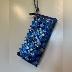 New Nahui Ollin Recycled Candy Wrapper  Eco-Friendly wristlet purse. Nice colors